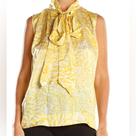CAbi 100% Silk Tie Neck Halter Top - Picture 1 of 7